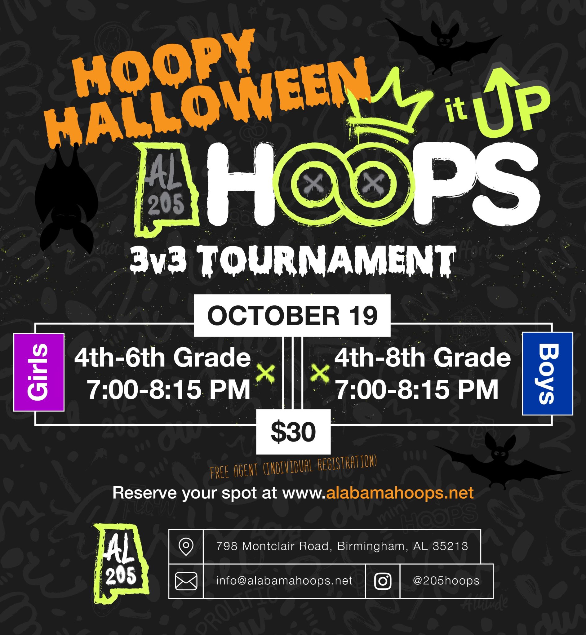 HOOPY HALLOWEEN x HOOPS IT UP 3 V 3 Session III October 26, 2024